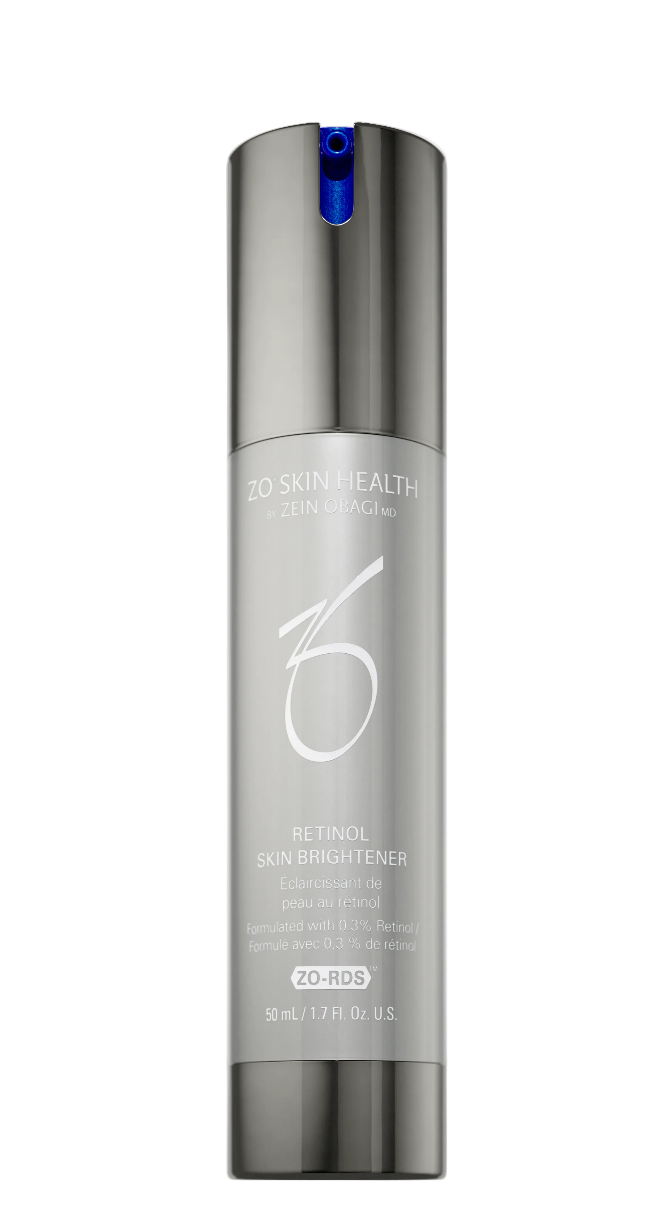 gray bottle retinol skin brightener by zo skin health